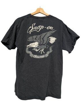 Snap-On 95th Anniversary Eagle T-Shirt Mens L Black Retro Workwear 1920-2015